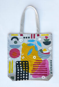 abstract canvas tote bag